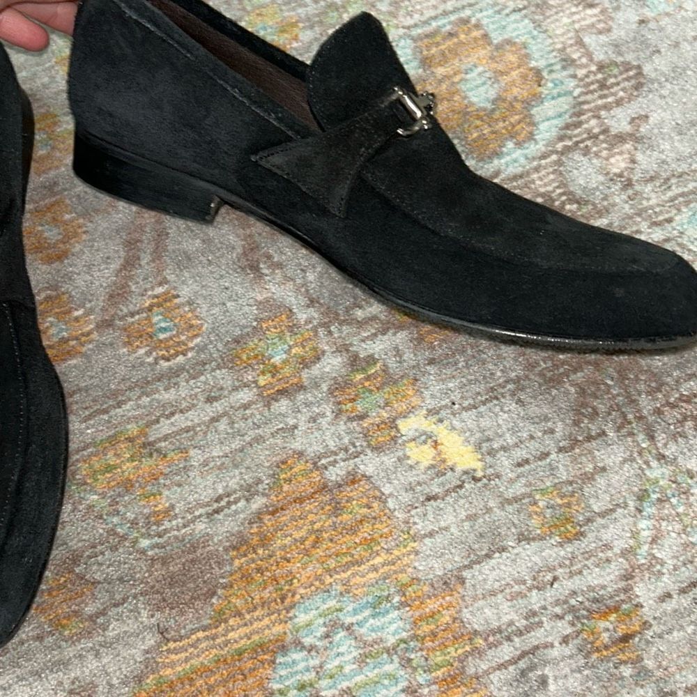 Atlanta suede black loafers men’s sz 37 designer made in Portugal - Picture 4 of 5